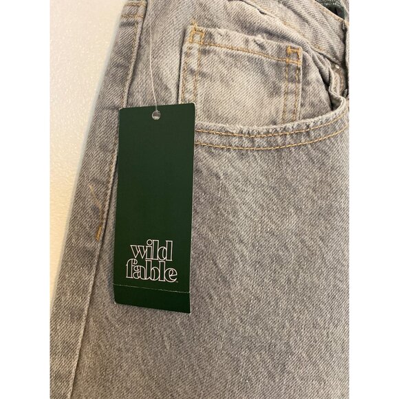 NWT Wild Fable Women’s Gray Distressed Mid-Rise 90’s Straight-leg Jeans Size 4 - Picture 4 of 9
